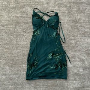 Lulus Green Sequin Dress